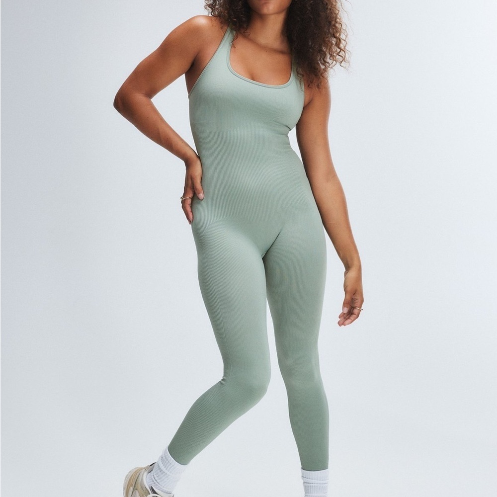 Savage X Fenty Ribbed Sage One-Piece Jumpsuit
